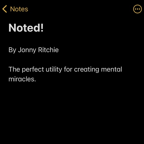 Noted! by Jonny Ritchie