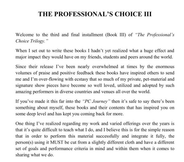 The Professional's Choice III By Jerome Finley